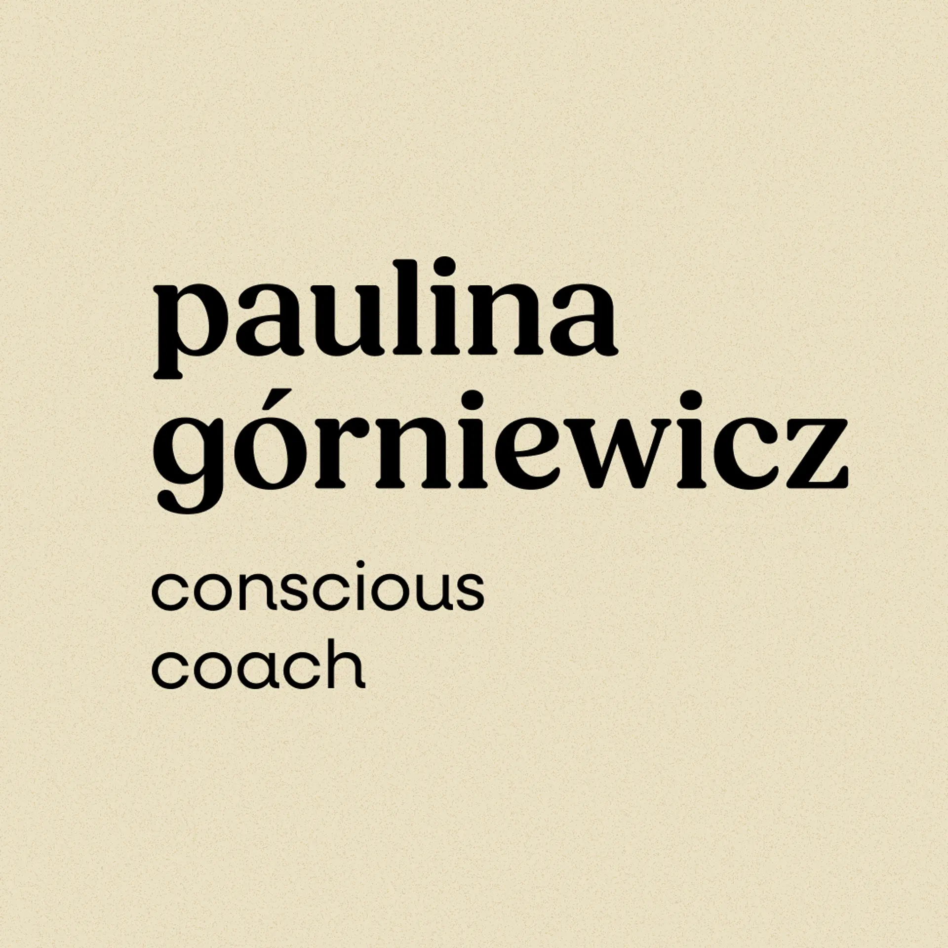 Paulina Górniewicz - conscious coach