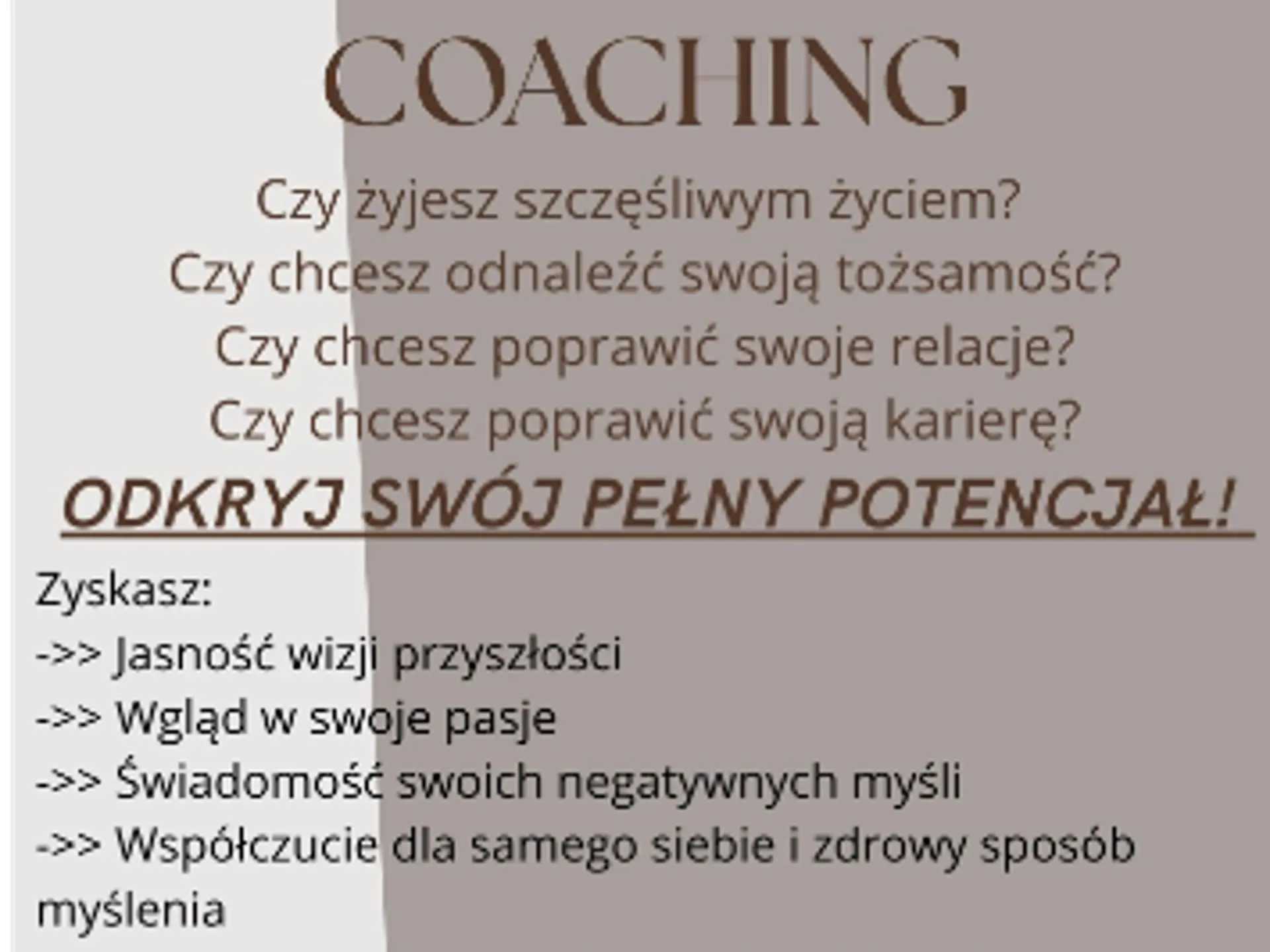 Sesja coachigu 1:1
