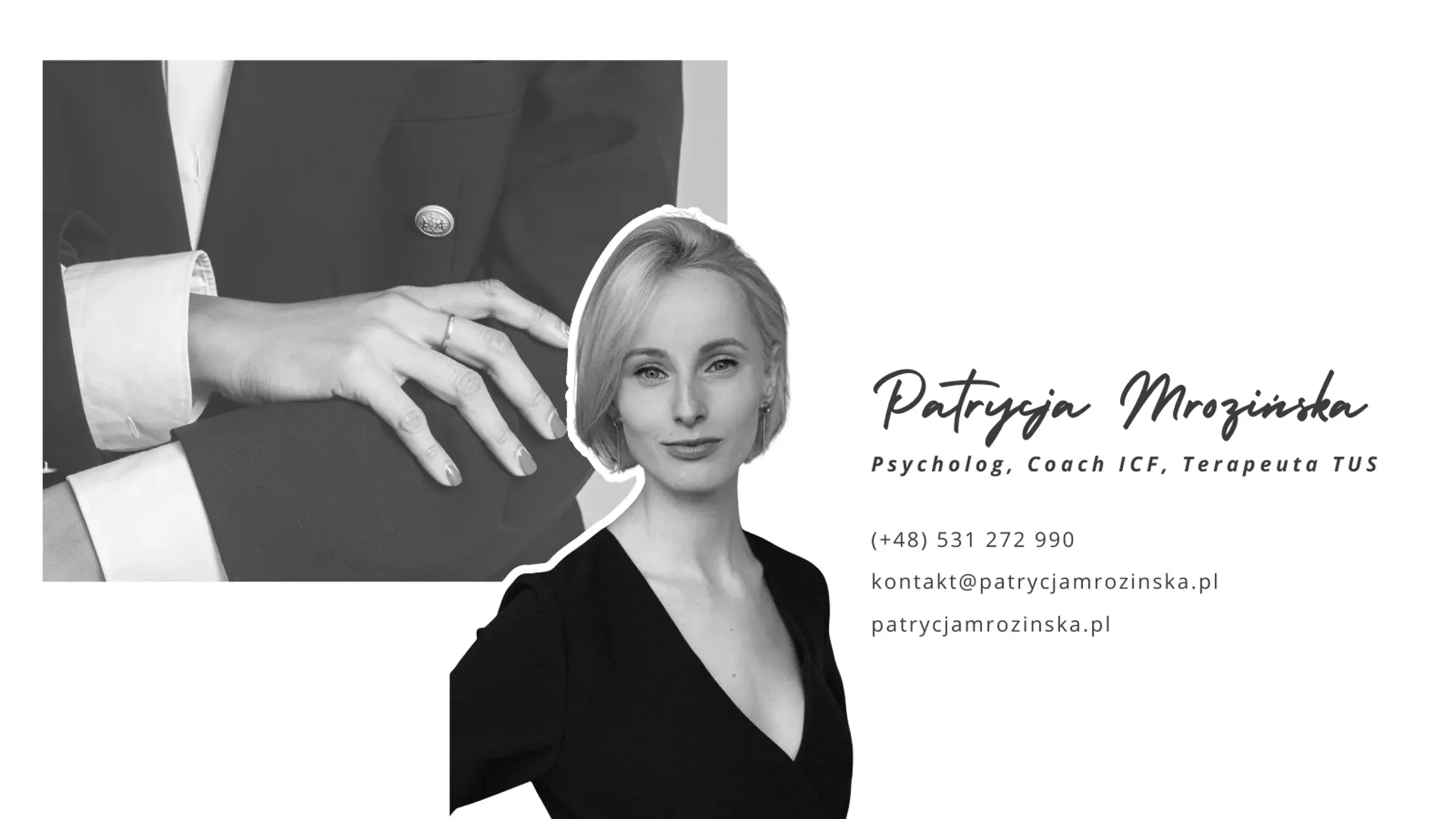 Patrycja Mrozińska Psycholog, Coach ICF, Terapeuta TUS