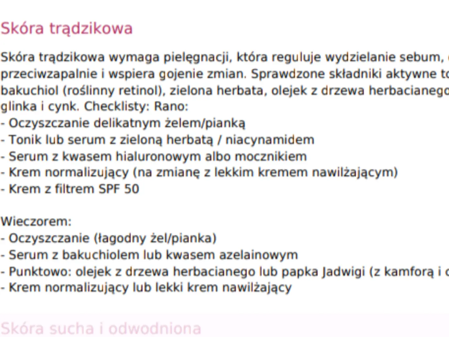 Ebook Porady Pielęgnacyjne do różnych typów skóry 