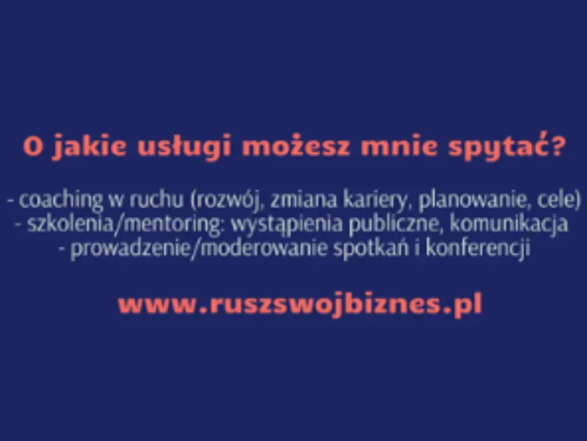 Coaching - biznes, rozwój, zmiana, planowanie