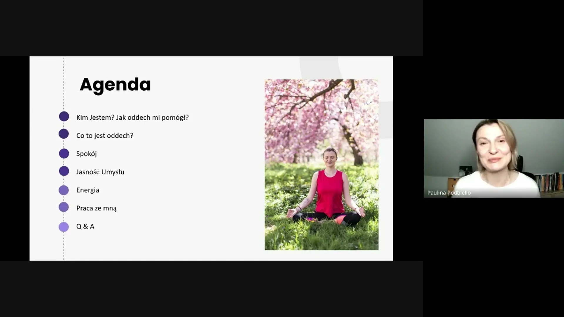 DARMOWY WEBINAR - Techniki oddechowe z Pauliną Podbiełło